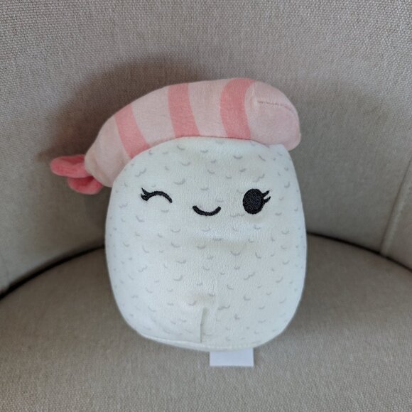 Kellytoy Mini Keina the Shrimp Sushi Squishmallow 5" Plush Stuffed Toy - Picture 1 of 6